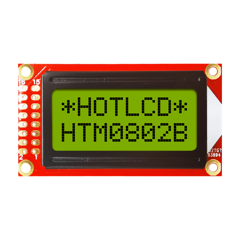 8x2 字符单色 LCD | STN+ 黄/绿显示屏，带黄/绿侧背光 Arduino