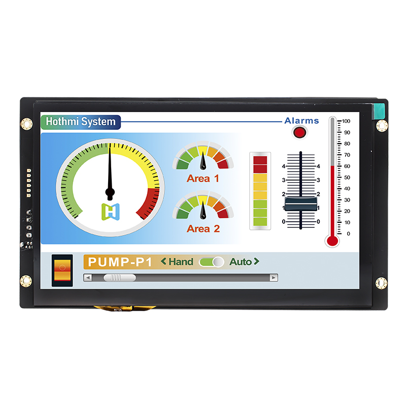 7.0 inch 800x480 px UART TFT smart serial screen with capacitive touch panel, readable in sunlight