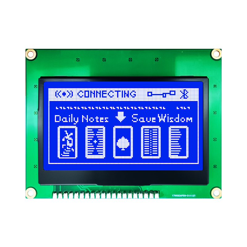 128X64 Graphic LCD Module STN- Blue Display with White Backlight and Negative Voltage
