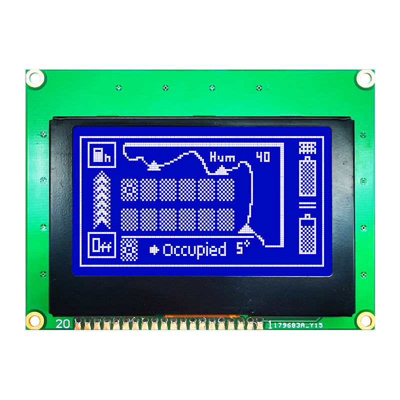 128X64图形液晶模块STN-蓝色显示，白色背光，负电压
