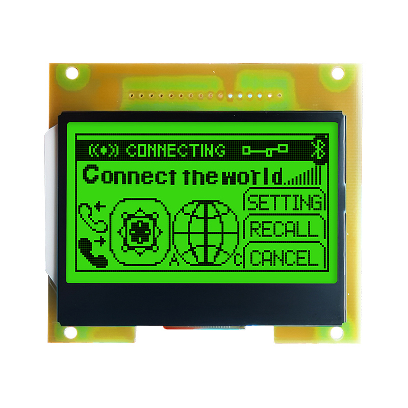 128X64 图形液晶模块 STN+ 黄/绿显示屏，带绿色背光