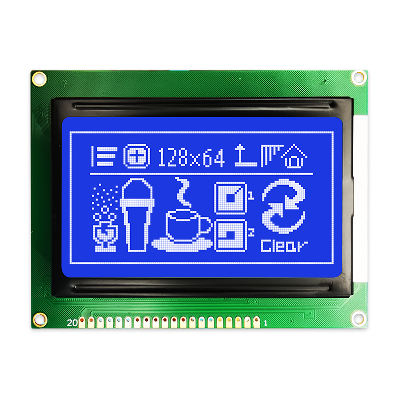 128X64 Graphic LCD Module | STN - Blue Display with White Backlight with Chinese Character Library