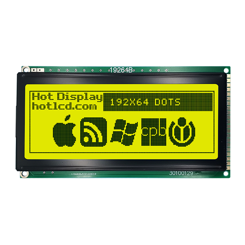 192X64 图形液晶模块 STN + 黄/绿显示屏，带黄/绿背光