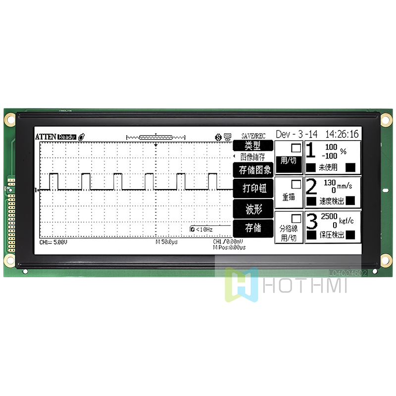 640x200 Graphic LCD Module FSTN+ Display with White Backlight & Negative Voltage