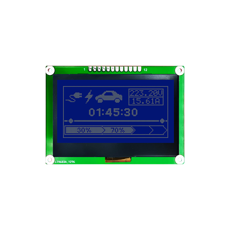 128X64 图形液晶模块 STN - 带白色背光的蓝色显示屏