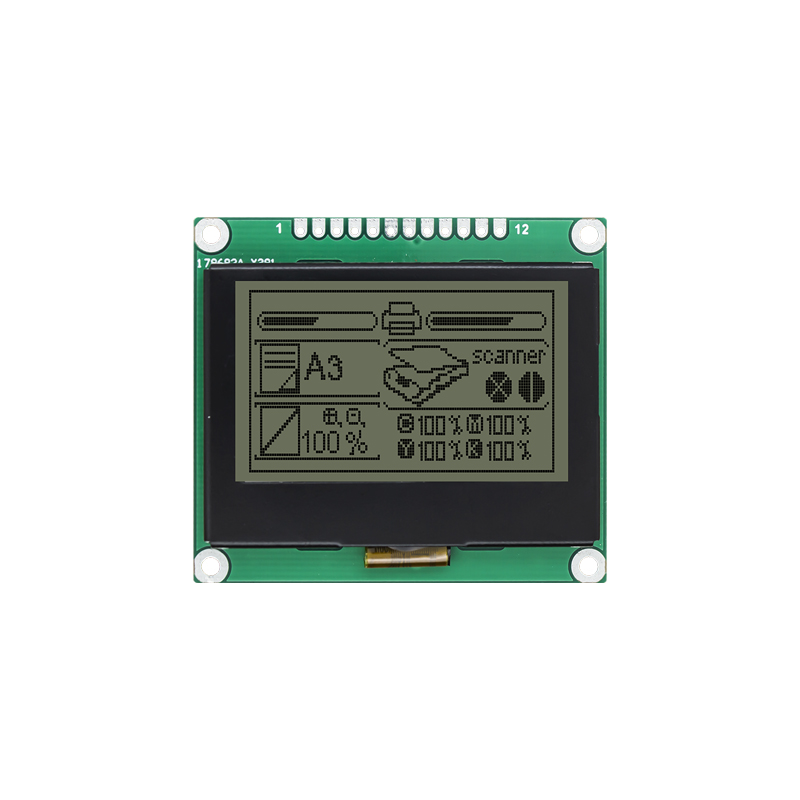128X64图形液晶模块| FSTN + 显示屏，带白色侧背光