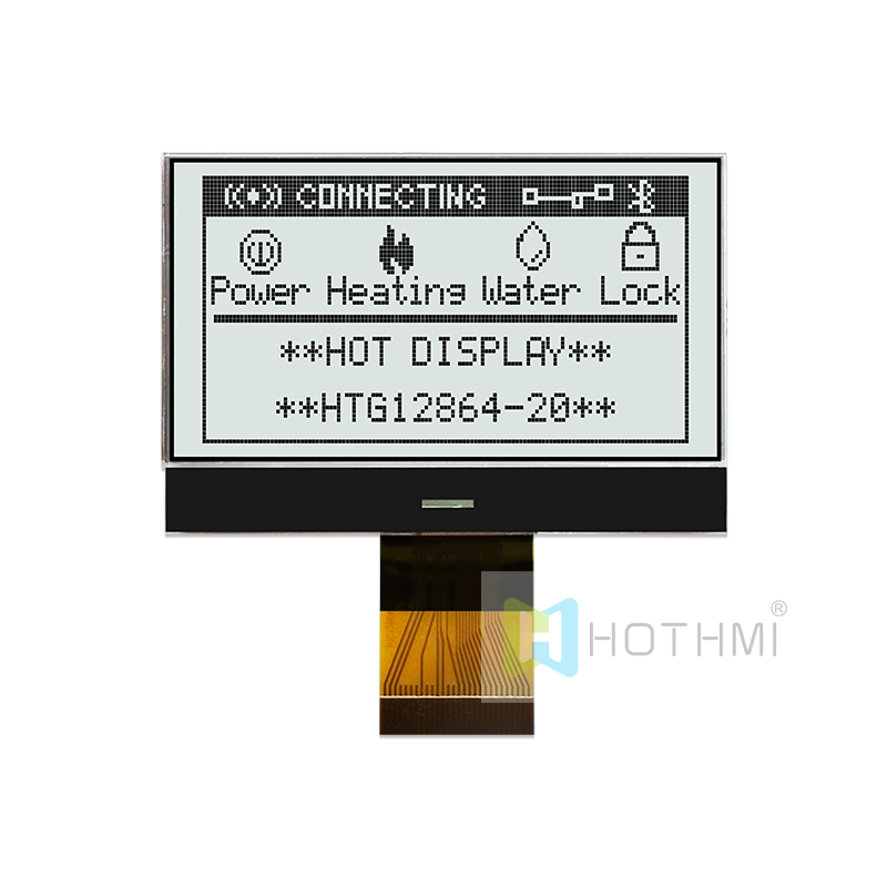 2.2inch 128X64 Graphic COG LCD | FSTN+ Display with White Side Backlight