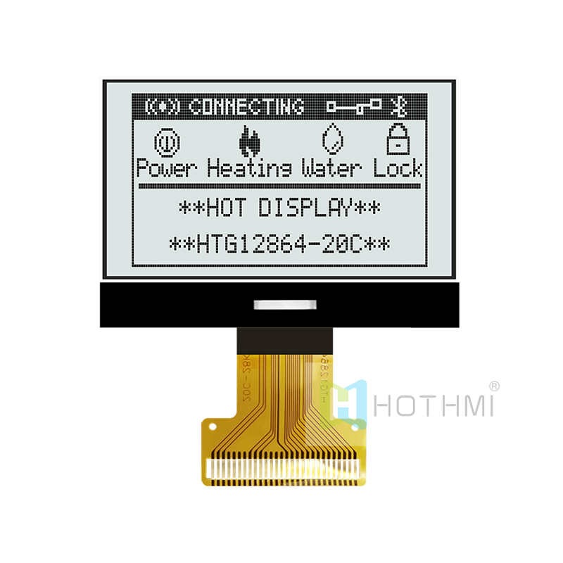 2.0寸128X64 图形COG液晶屏 | 带白色侧背光的 FSTN+ 显示屏