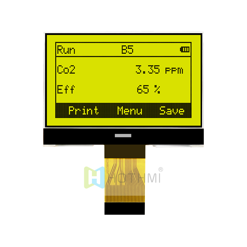 2.4寸128x64 图形 COG LCD 模块 STN + 黄/绿显示屏，带黄/绿背光