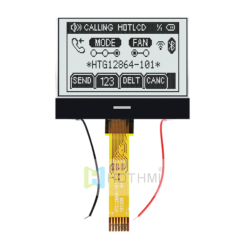 1.7inch 128X64 Graphic COG LCD | FSTN+ Display with White Side Backlight