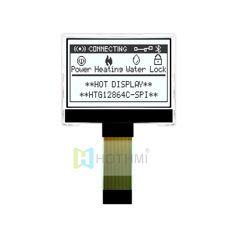 1.7寸 128X64 MCU 图形COG液晶屏 带有侧面白色背光的 FSTN+ 显示屏