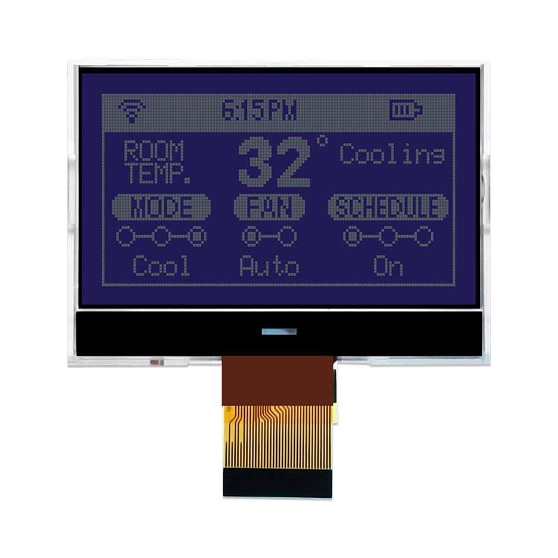 2.7寸 128X64图形COG液晶屏| STN - 带白色背光的蓝色显示屏