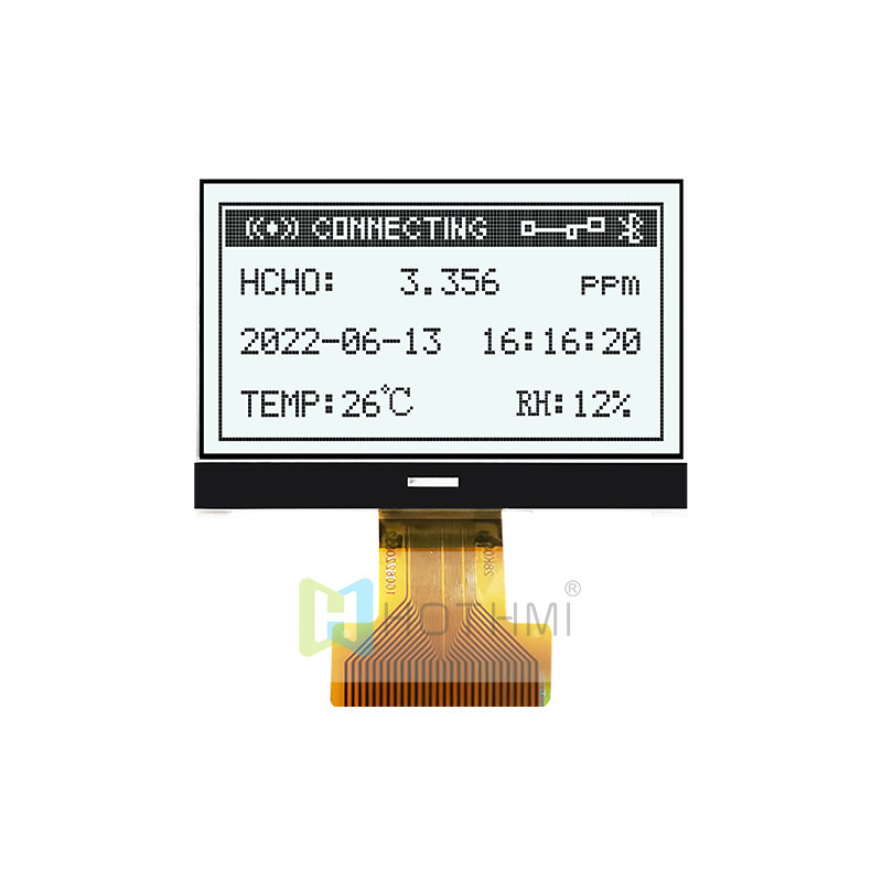 2.1inch 132X64 Graphic COG LCD | FSTN + Display with White Side Backlight