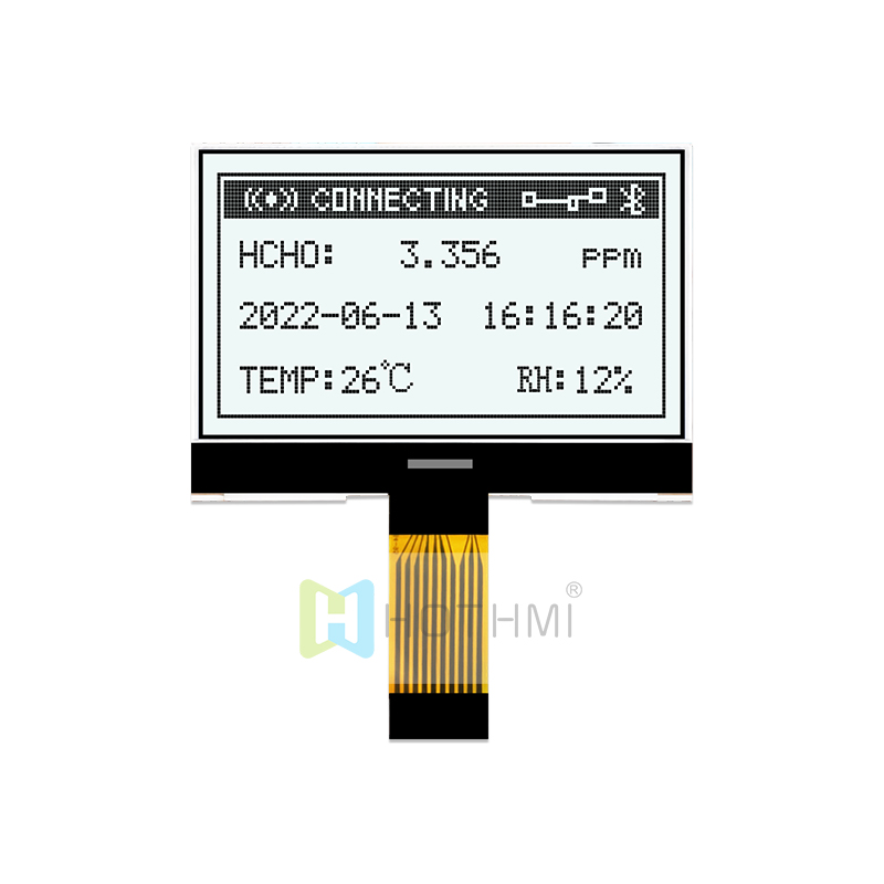 2.1" 132X64 Graphic COG LCD | FSTN + Display with White Side Backlight