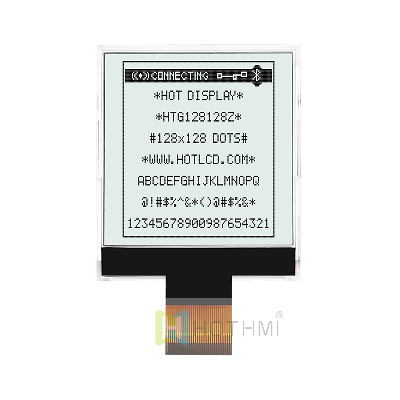 2.1寸128X128图形COG液晶屏| 带有侧面白色背光的 FSTN+ 显示屏
