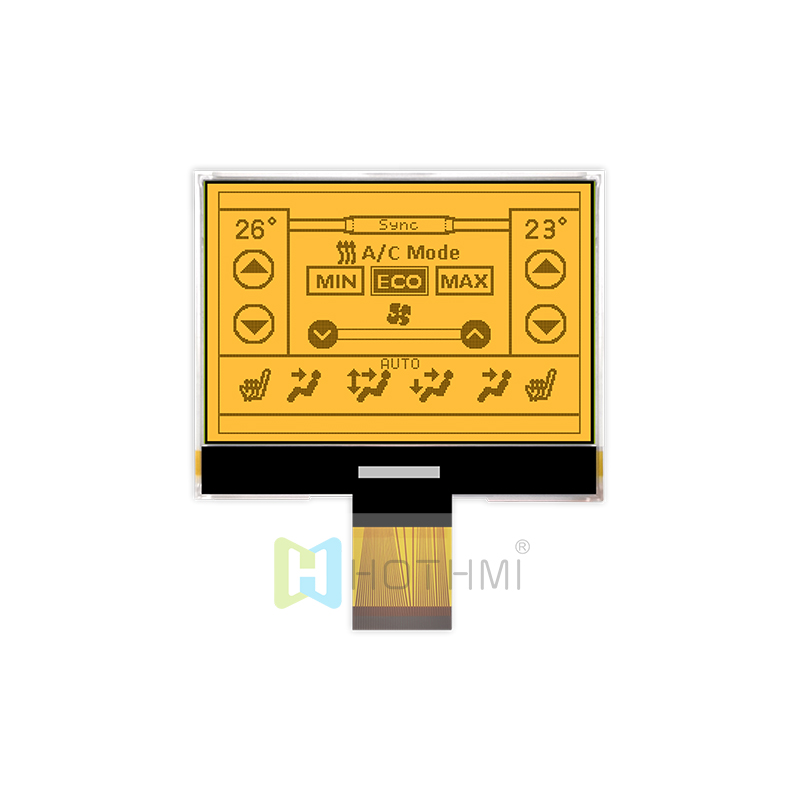 3.4inch 240X160 Graphic COG LCD | FSTN+ Display with Orange Side Backlight