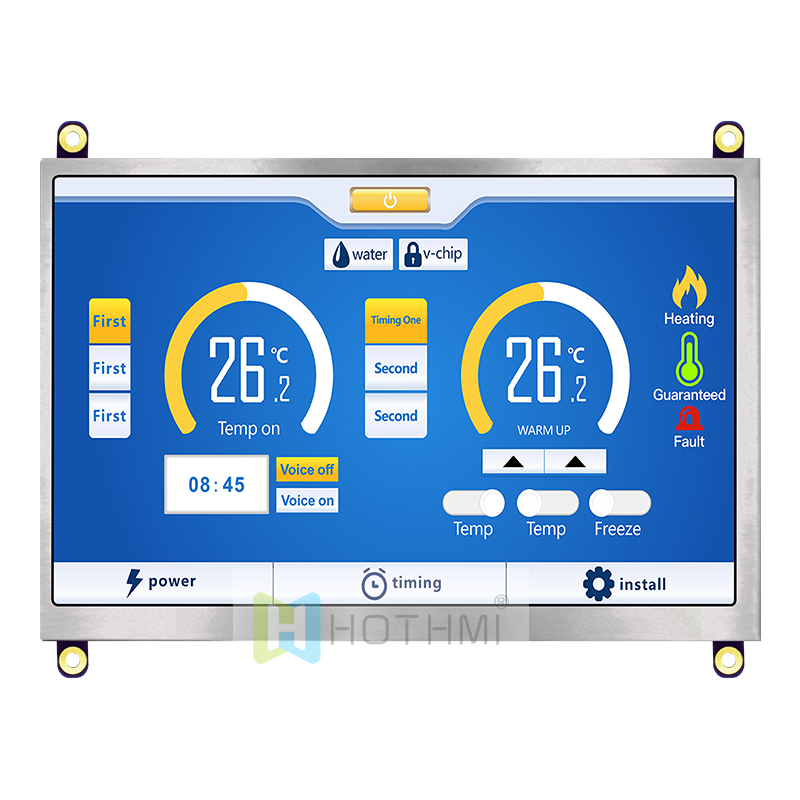 7inch 1024x600px TFT color LCD module with HDMI driver board/optional touch function