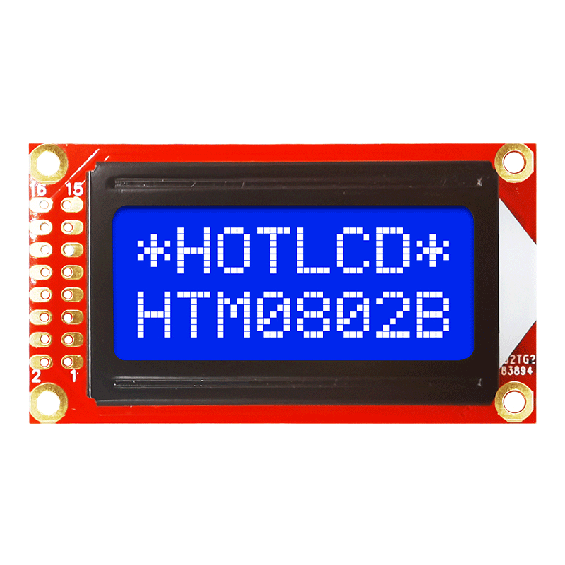 8x2 字符 LCD | STN-带白色侧背光的蓝色显示屏 ST7066U Arduino