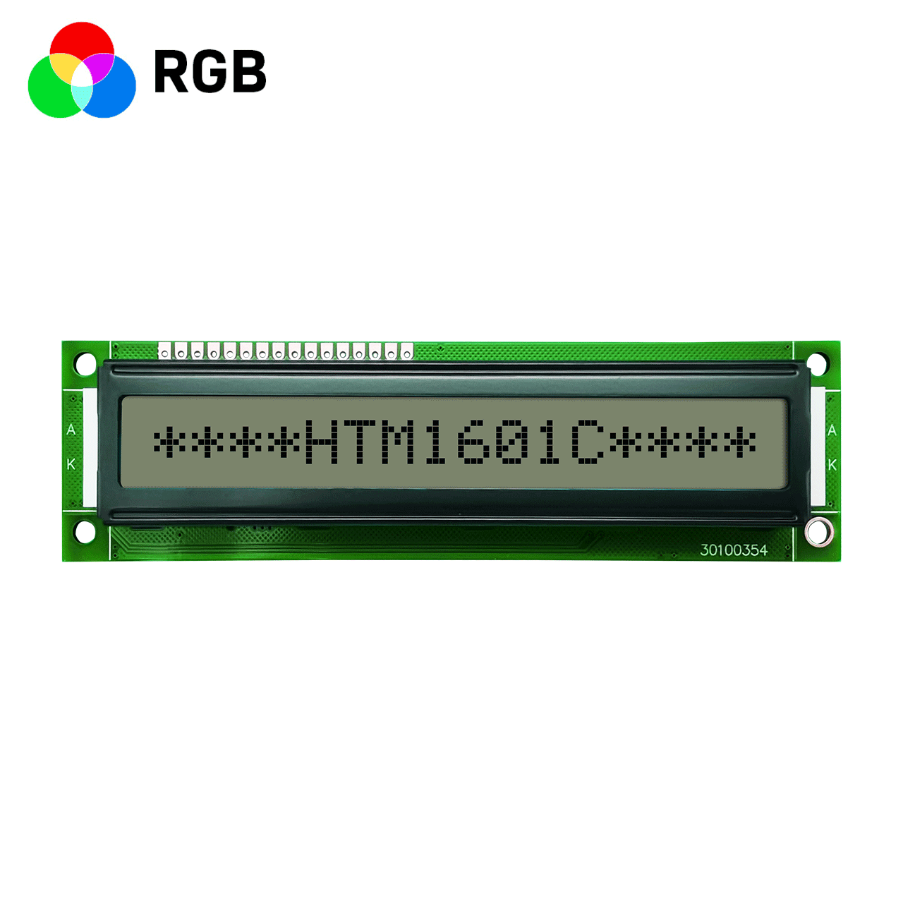1X16 字符液晶模组显示屏 | FSTN+ 带RGB背光-Arduino