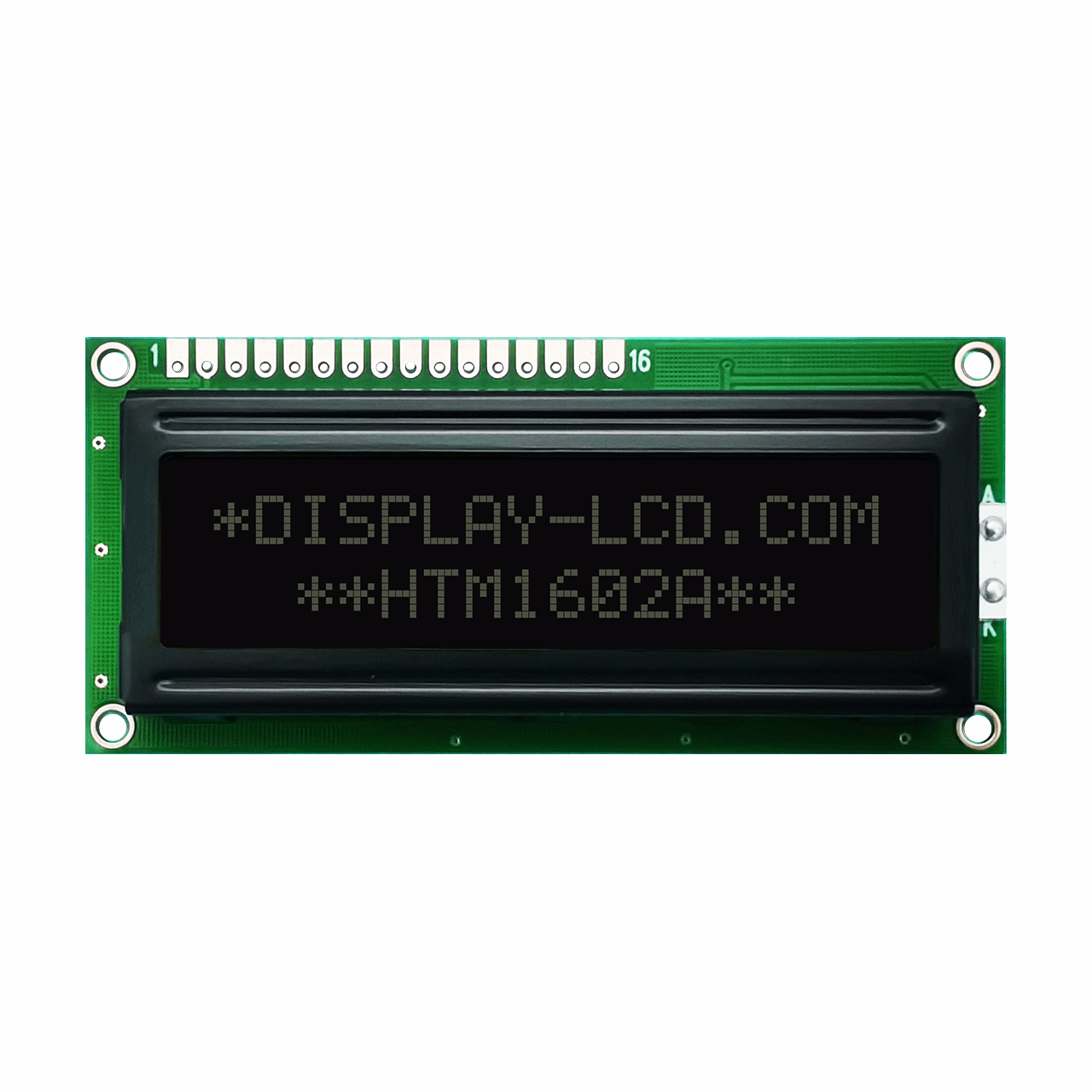 2X16 字符液晶模组显示屏 | DFSTN-带侧白背光-Arduino