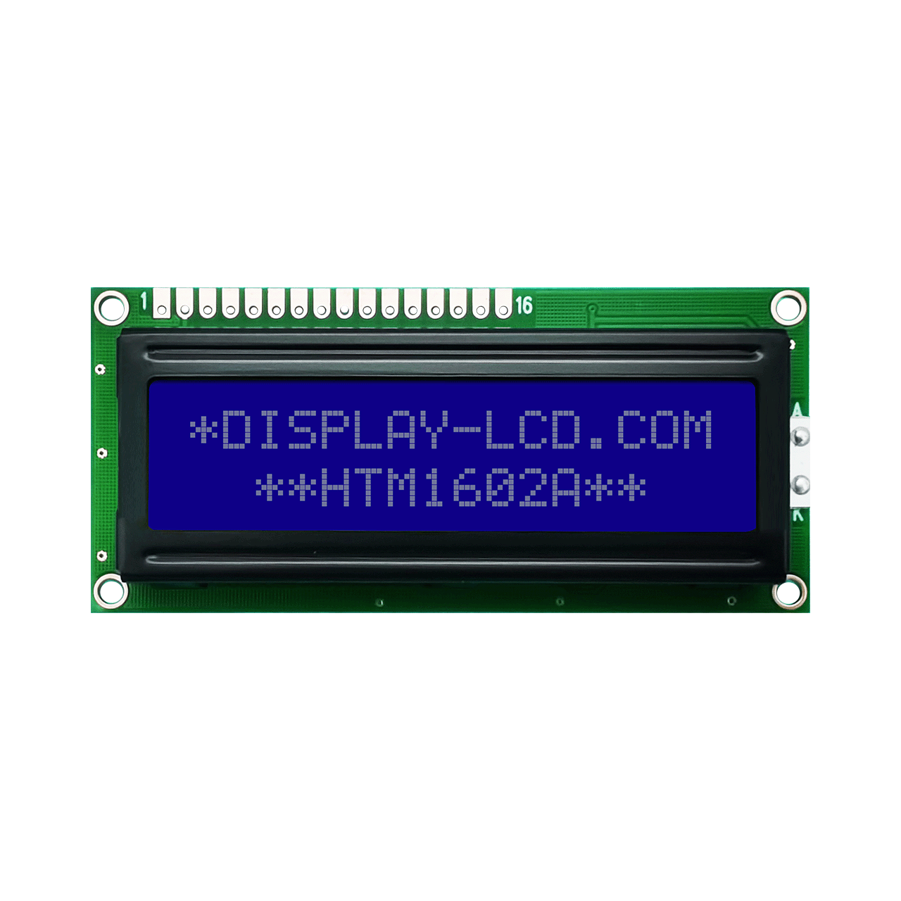 2X16 字符液晶模组显示屏 | STN-蓝色带白侧背光5.0V-Arduino