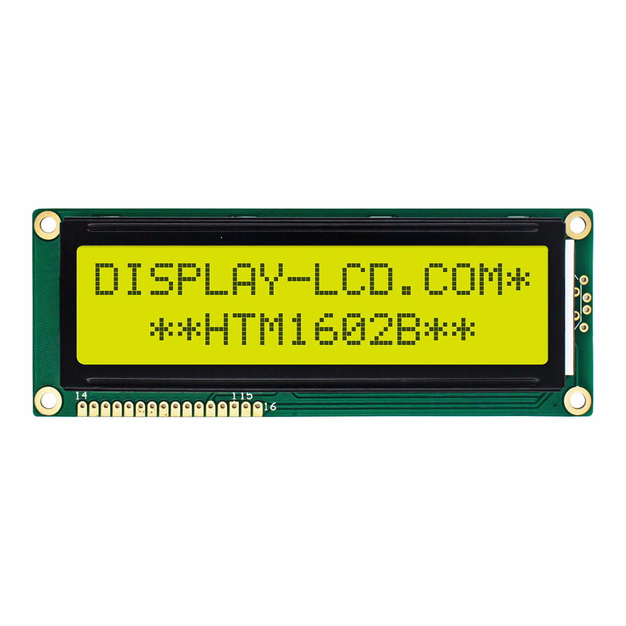 2X16 字符液晶显示屏 | STN+ 黄/绿带侧面黄/绿背光-Arduino