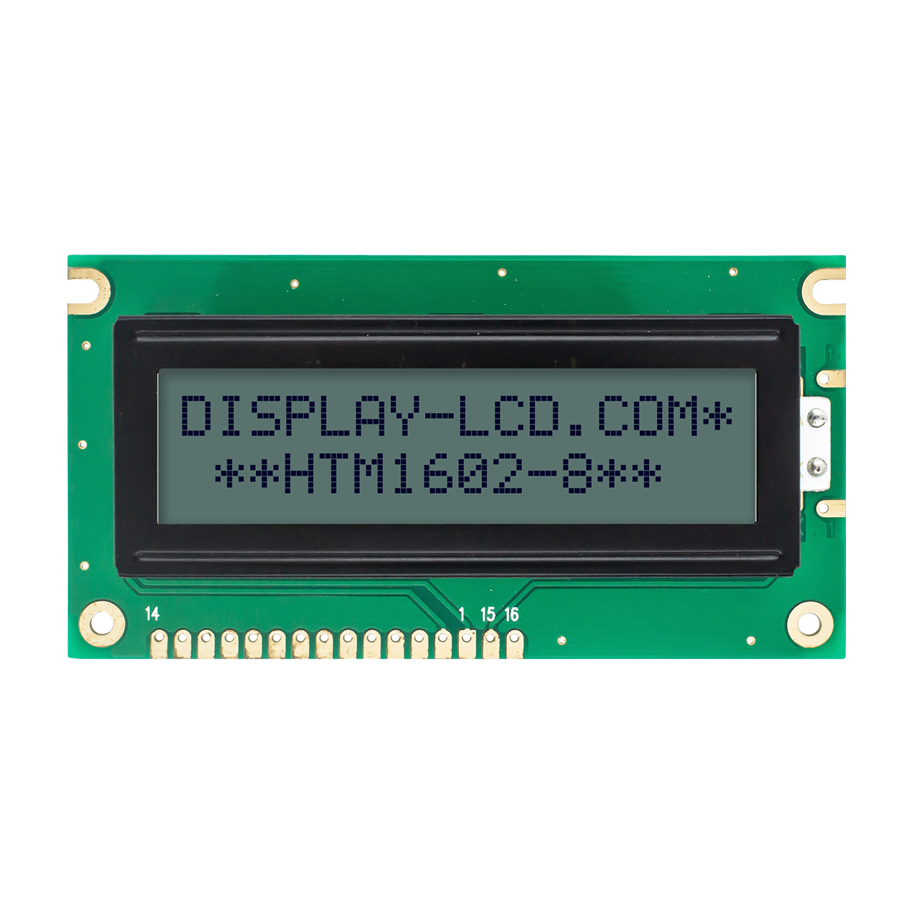 2X16 字符液晶模组显示屏 | STN+ 灰色显示屏 带黄/绿侧背光-Arduino