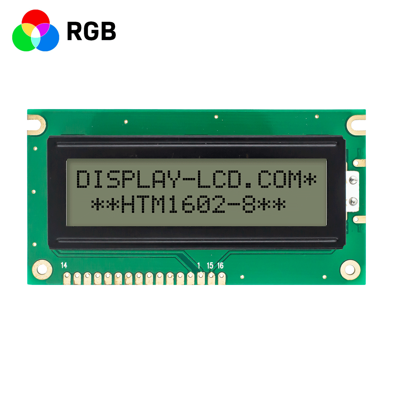  2X16 字符液晶模组显示屏 | FSTN+ 带RGB背光-Arduino