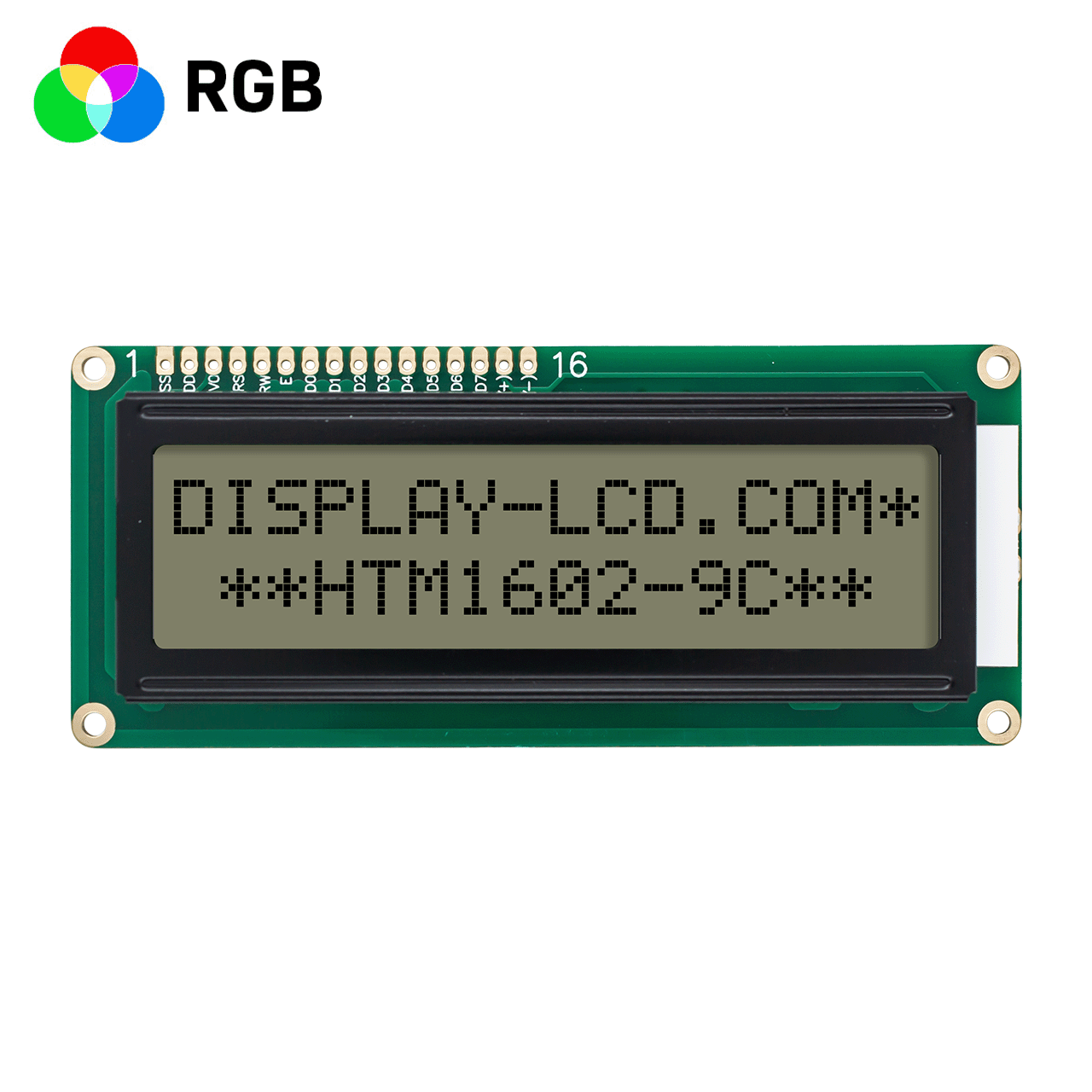 2X16 字符液晶模组显示屏 | FSTN+ 带 RGB 背光-Arduino