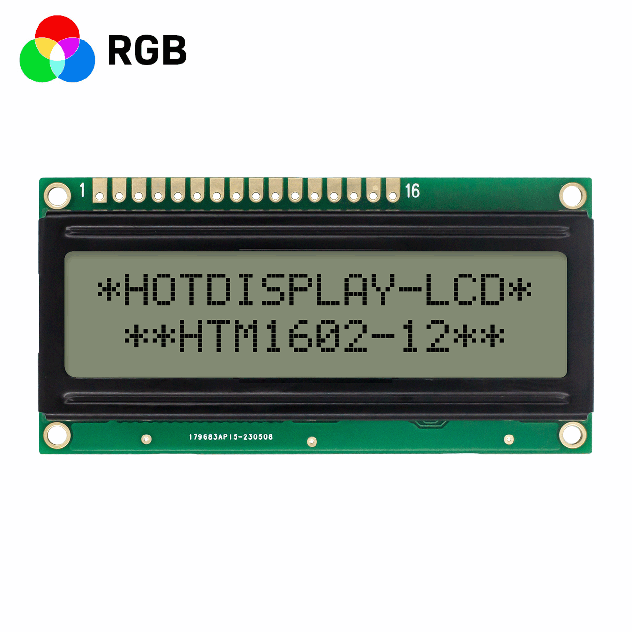 5.0V 16X2 字符液晶模组显示屏 | FSTN+ 带 RGB 背光-Arduino