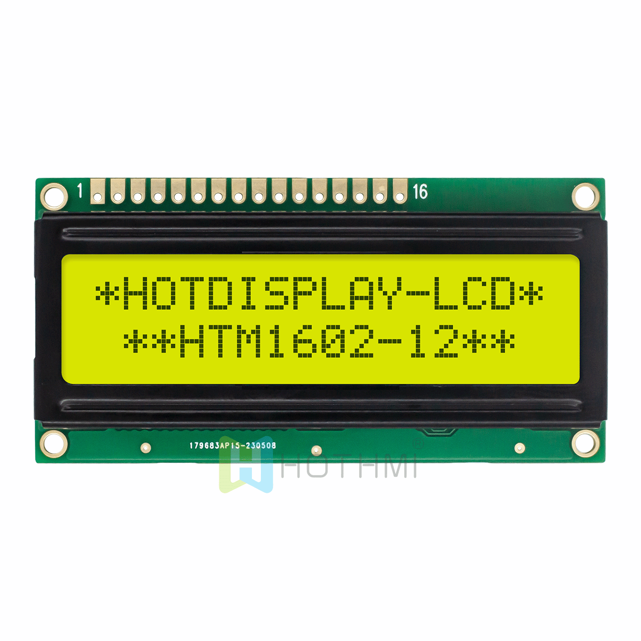 单色-2X16 字符液晶模组显示屏 | STN+ 黄绿 带黄/绿侧背光-Arduino