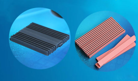 What are the material characteristics of powder foam and silicone outer electronic conductive strips?