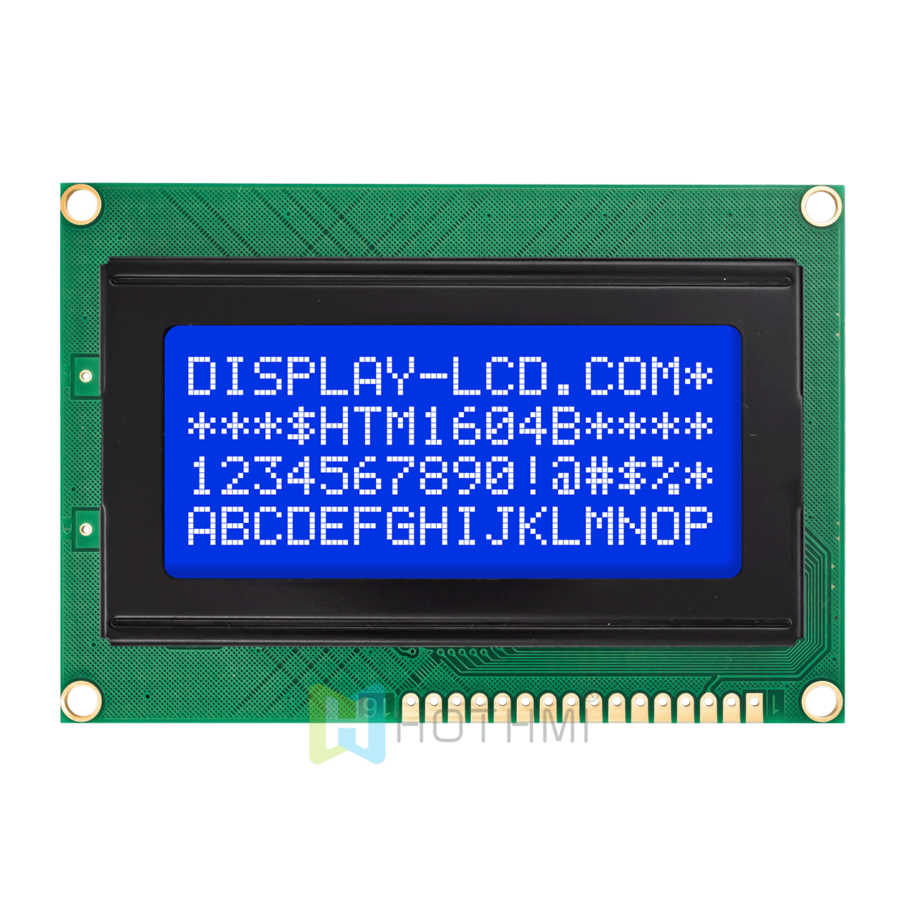 4x16 character LCD Module | STN(-) white side backlit monochrome display | Arduino | MCU interface | ST7066U controller | Total transflective | White text on blue background