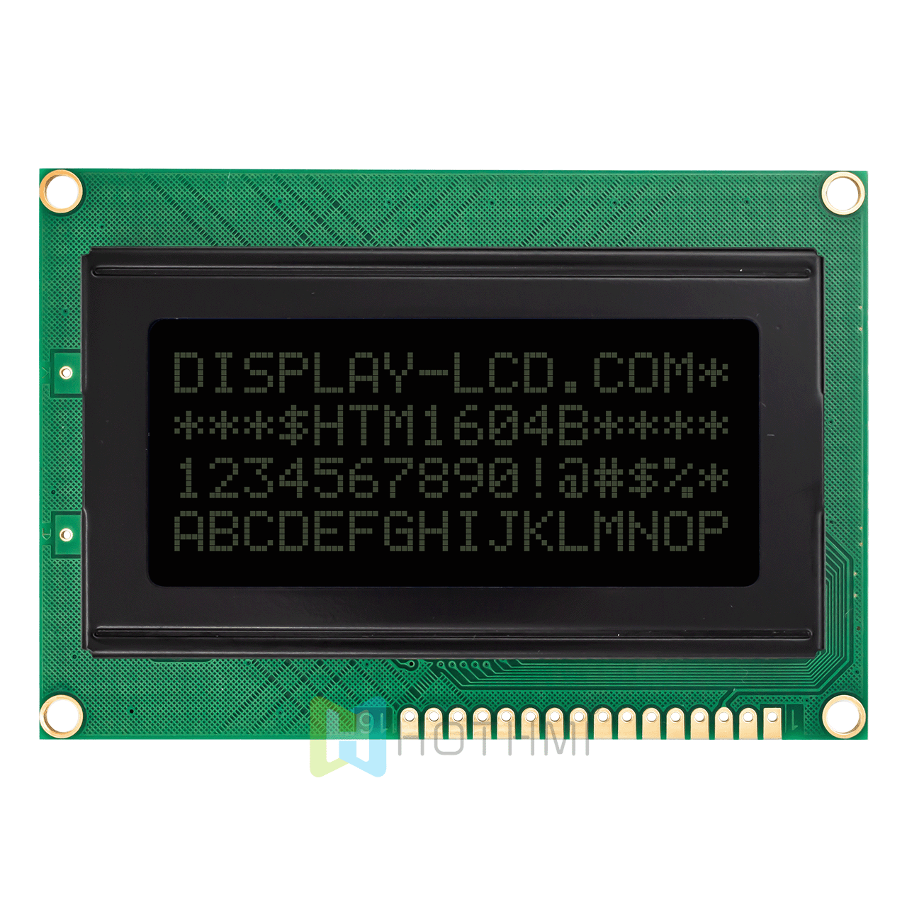 4x16 字符 LCD模组 | DSTN(-) 白色侧背光单色液晶显示屏 | Arduino | MCU接口 | ST7066U控制器| 半透反射| 黑底白字