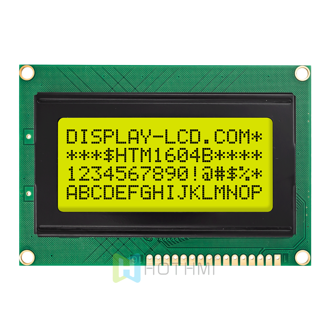 5V 4x16 character LCD Module | STN(+) yellow-green side backlit monochrome display | Arduino | MCU interface | ST7066U controller | transflective display