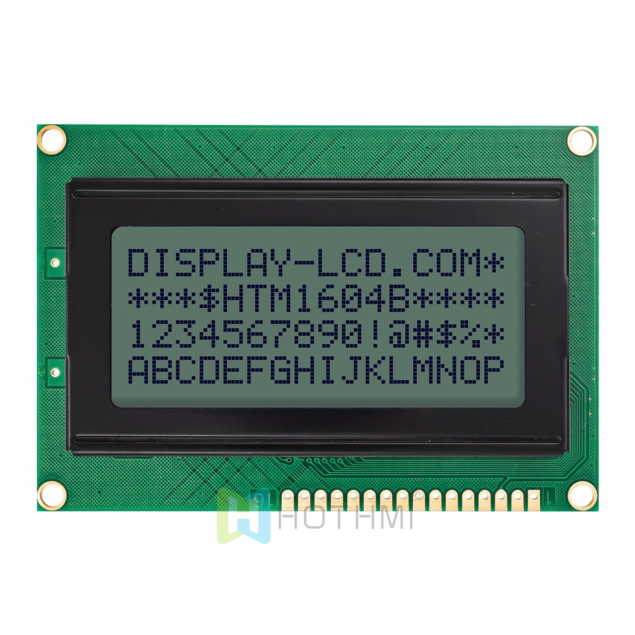 5V  4x16 字符 LCD模组 | STN(+) 黄绿色侧背光单色显示屏 | Arduino | MCU接口 | ST7066U控制器| 半透反射显示屏