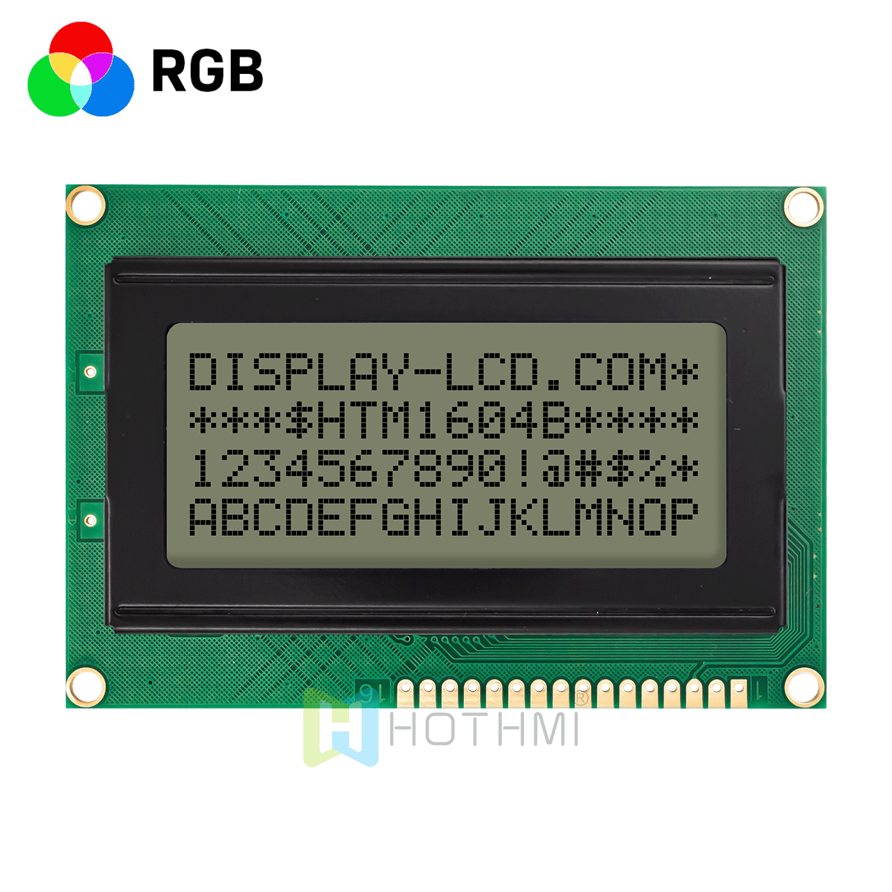 4x16 character LCD Module | FSTN(+) RGB side backlight display | Arduino | MCU interface | ST7066U controller | Total transflective display | 5.0V