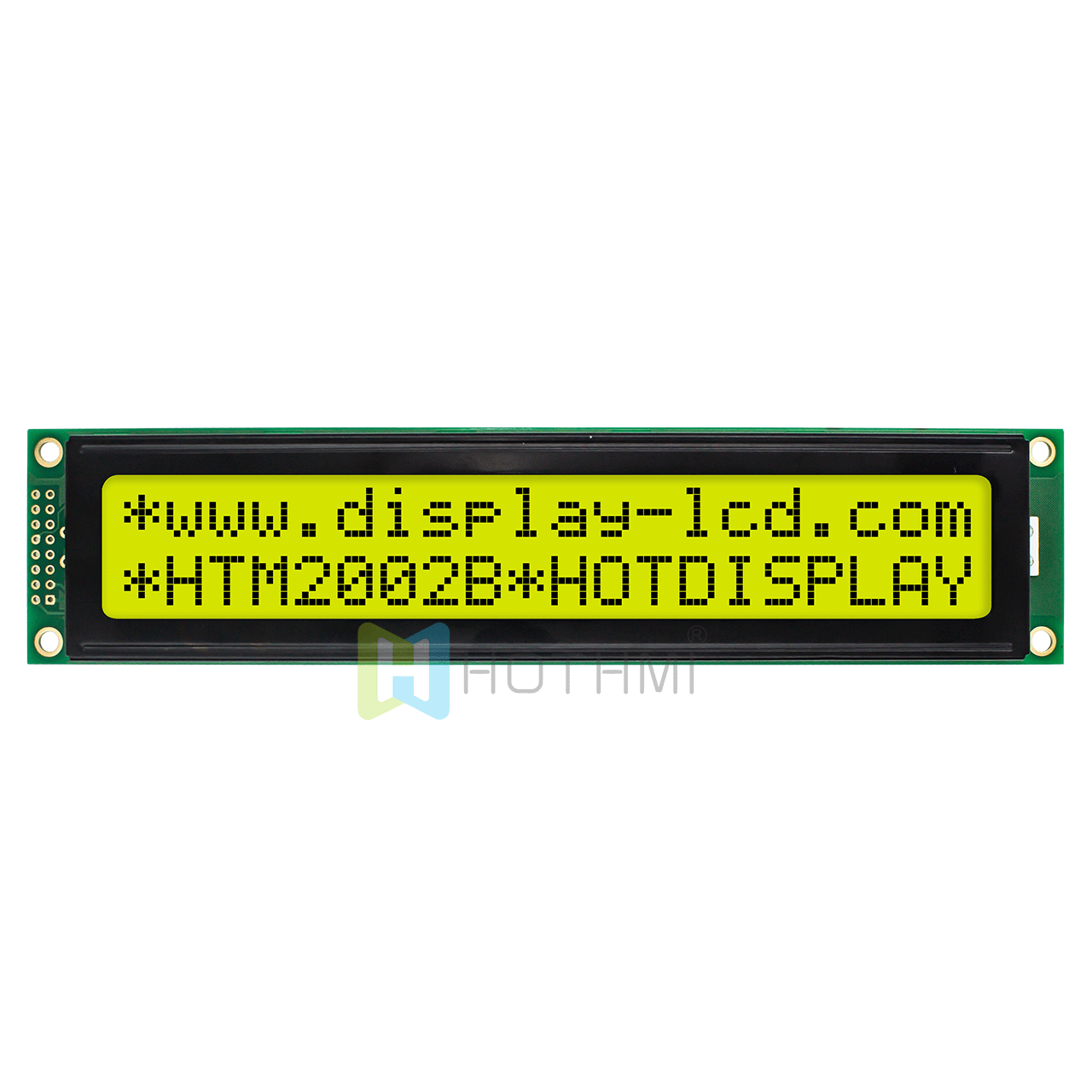 20X2 字符单色液晶屏模组 /STN正显/ 黄绿背光/5.0V/ST7066U控制/Adruino/半透反射式显示屏/宽温