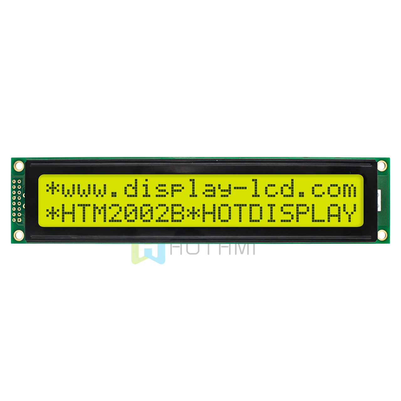 4x20 字符单色液晶显示屏| 黄绿色STN + | 带黄绿色侧背光 | Arduino显示屏 | 半透反射式 | 3.3v/5.0v