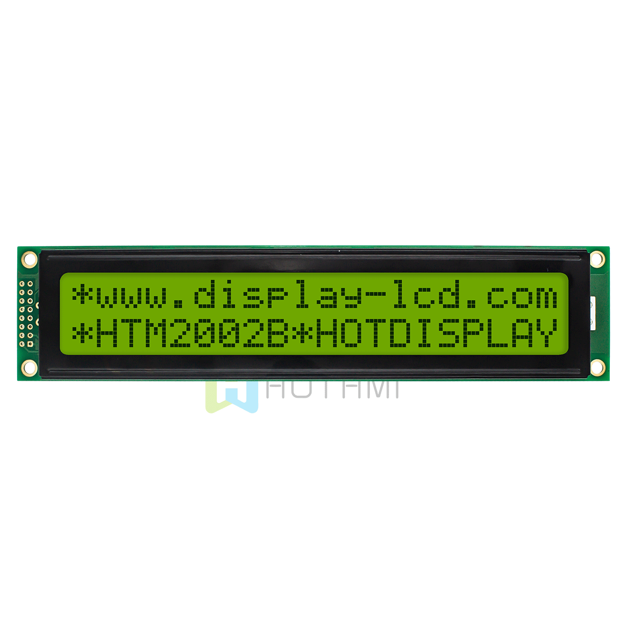4x20 字符单色液晶显示屏| 黄绿色STN + | 带黄绿色侧背光 | Arduino显示屏 | 半透反射式 | 3.3v/5.0v