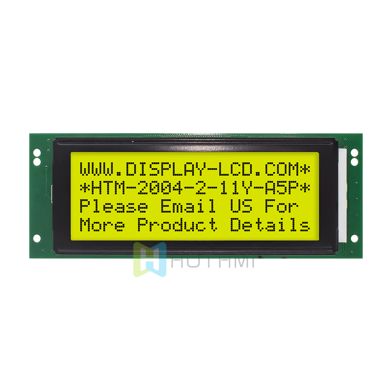 4X20 单色字符液晶显示屏/ STN+灰显示屏/带黄绿背光 /Arduino显示屏/半透反射式液晶显示屏/5.0v