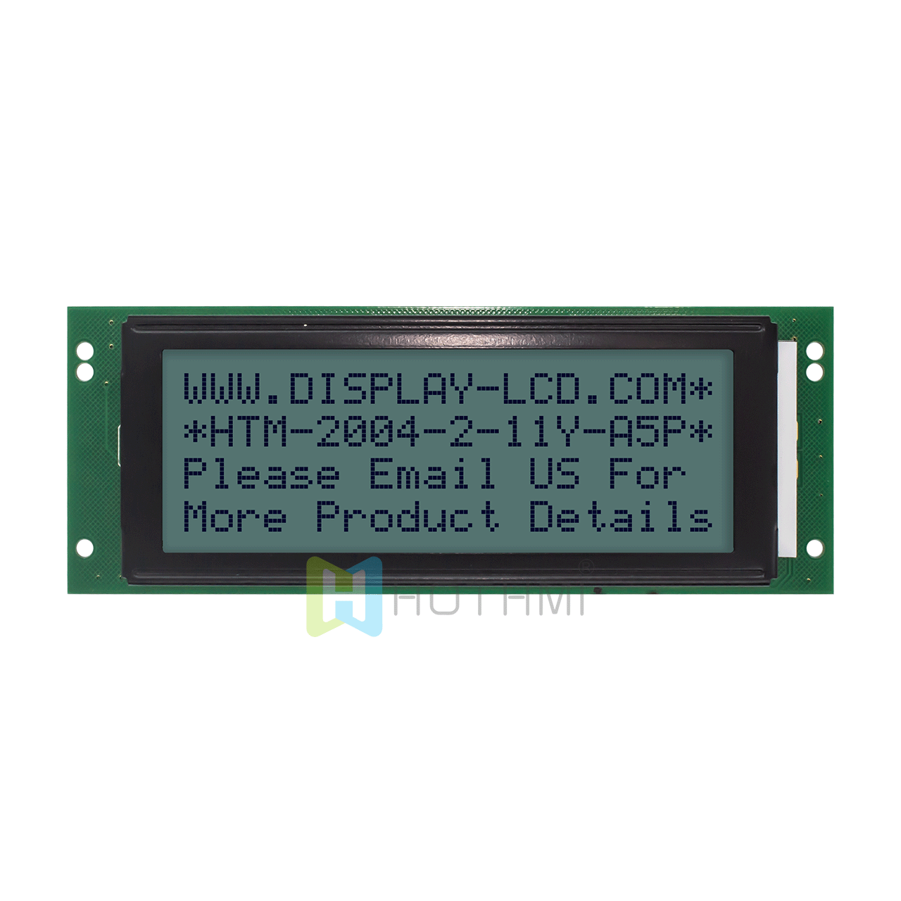 4X20 单色字符液晶显示屏/ STN+灰显示屏/带黄绿背光 /Arduino显示屏/半透反射式液晶显示屏/5.0v