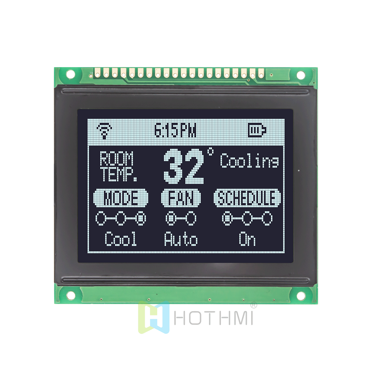 3英寸 Arduino 图形液晶显示屏 | 128x64图形点阵 | LCD 图形模块 | 兼容 KS0108 | DFSTN 负显