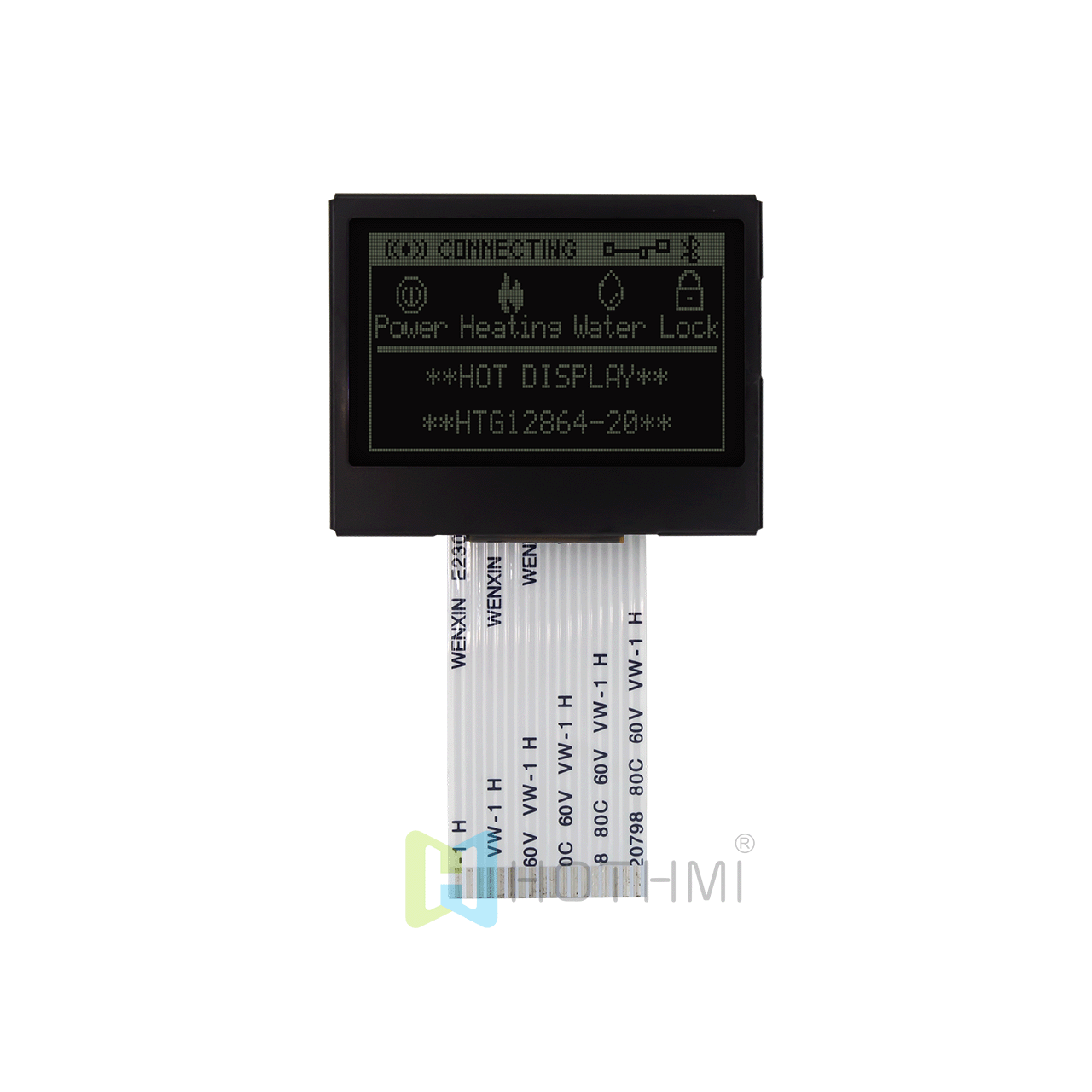 1.7英寸LCD12864液晶屏/LCM128x64图形点阵模块/黑底白字/MCU接口