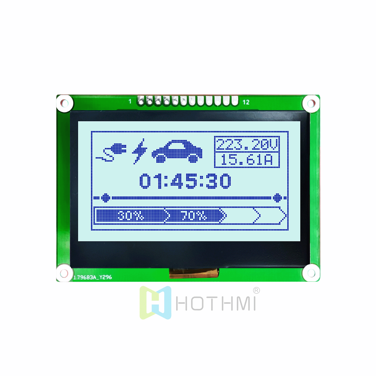 2.7-inch 12864 graphic LCD module/LCM128x64 graphic dot matrix module/grey background with blue characters/ST7567 controller/STN+