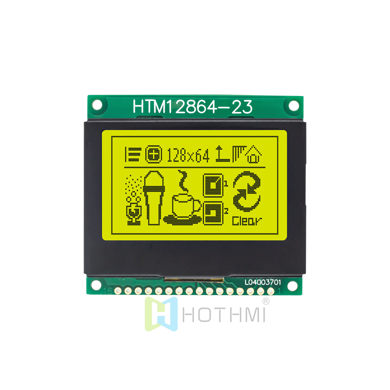2.0-inch 128 x 64 graphics dot matrix module/128x64 resolution/ST7565 control chip/MCU