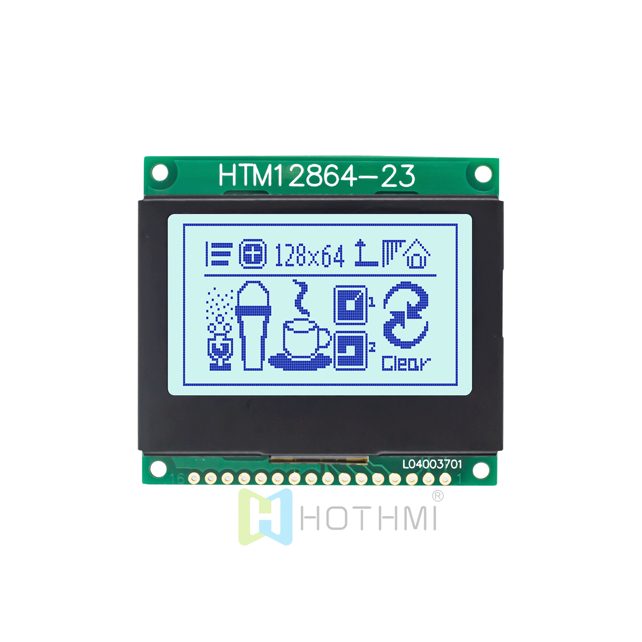 2.0-inch 128x64 LCD graphic LCD module/128x64 graphic dot matrix module/MCU interface/3.3v