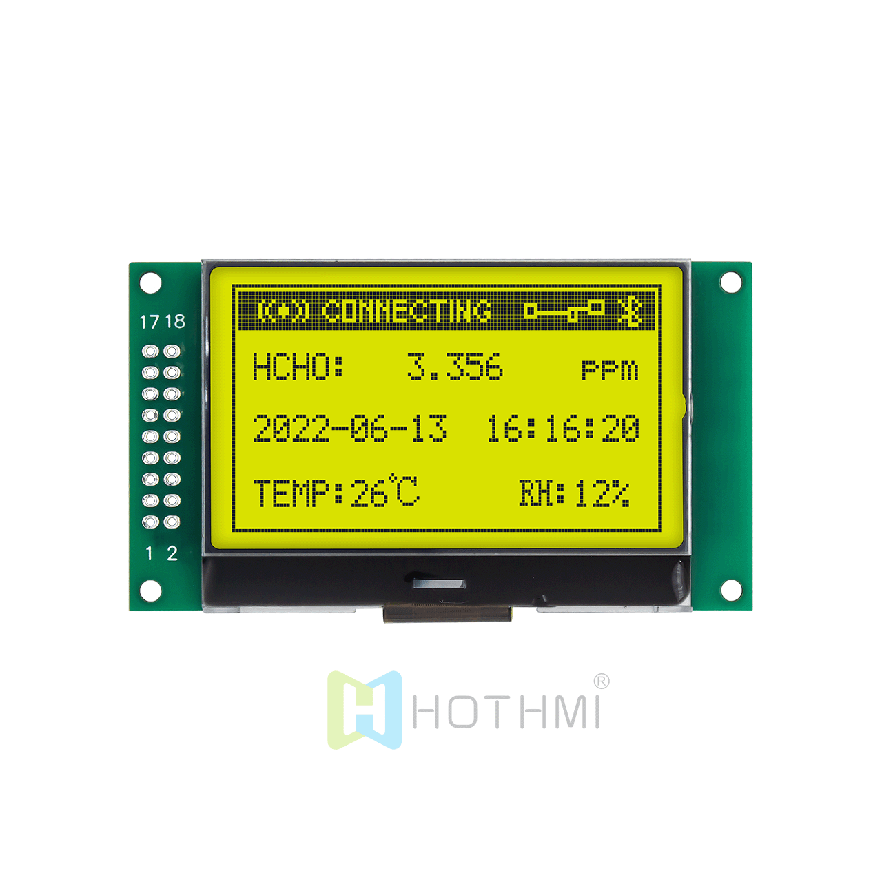 2.4-inch LCD132x64 industrial control graphic LCD screen/LCM13264 graphic dot matrix LCD module/STN positive display yellow-green background