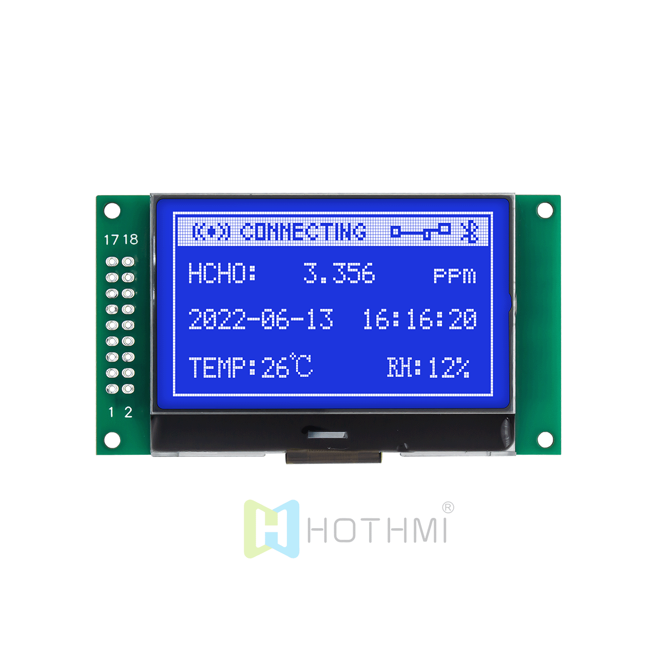 2.4-inch LCD132x64 graphic LCD screen/LCM13264 graphic dot matrix LCD module/STN negative display/blue background with white characters