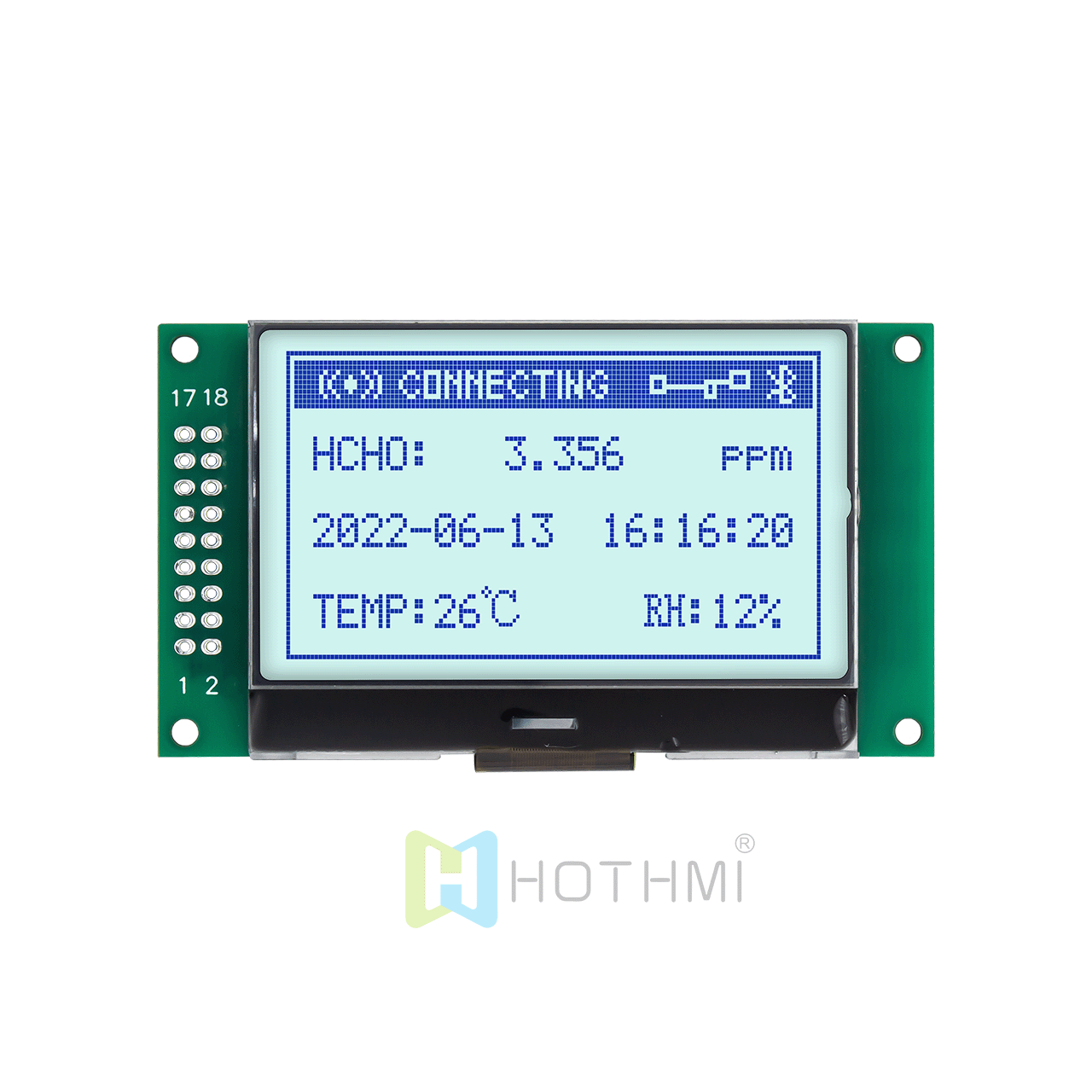 2.4-inch 132x64 LCD graphic LCD screen/13264 graphic dot matrix LCD module/STN positive display/blue text on gray background